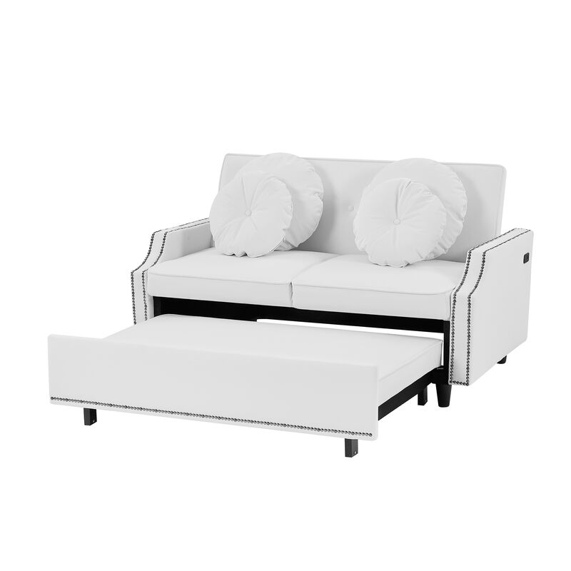 Merax Adjustable Sofa Bed with  Two USB Ports