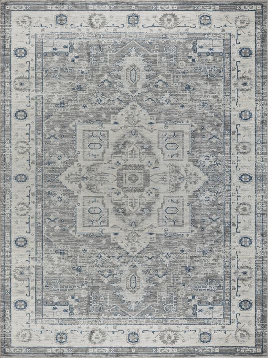 Pasargad Home Turkish Heritage Design Grey Area Rug- 8' 6" X 11' 6"