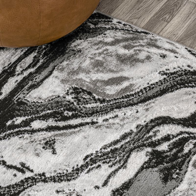 Swirl Marbled Abstract Area Rug