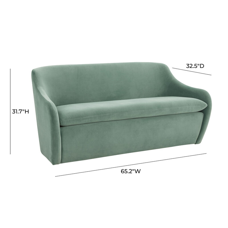 Cellia Frost Blue Velvet Loveseat