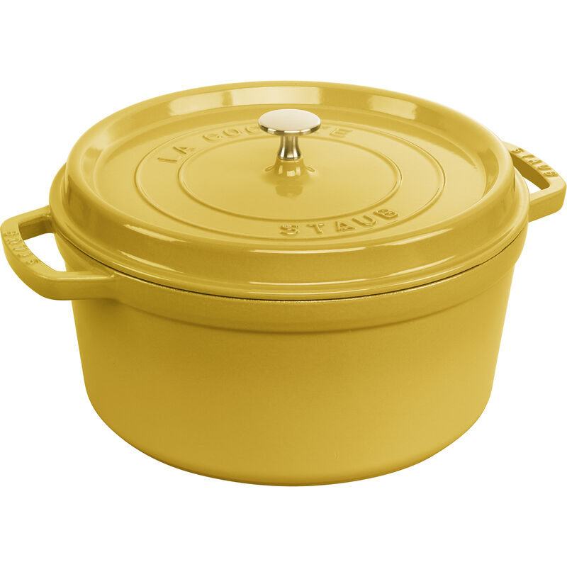 Staub Cast Iron 7-qt Round Cocotte - Basil