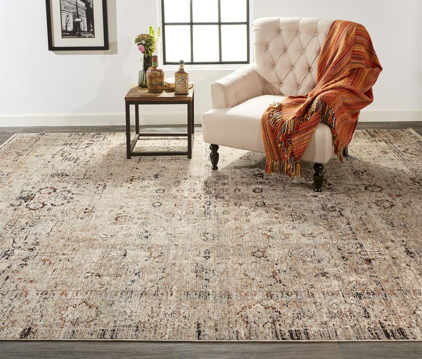 Caprio 3958F Taupe/Ivory/Gray 2'6" x 8' Rug