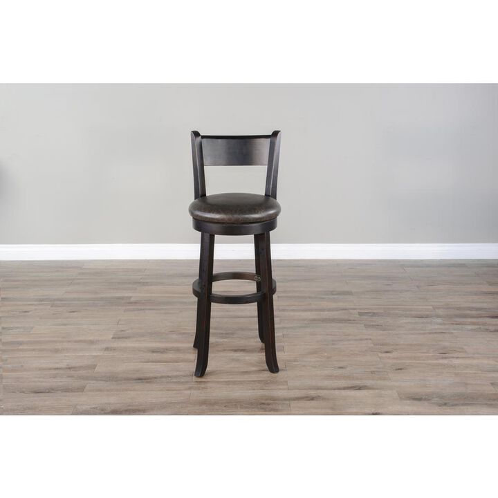 Sunny Designs Bar Swivel Barstool, Cushion Seat & Back