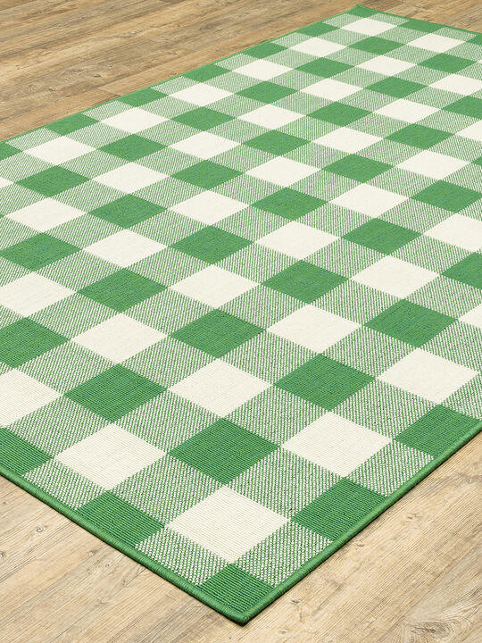 Meridian 1'10" x 2'10" Green Rug