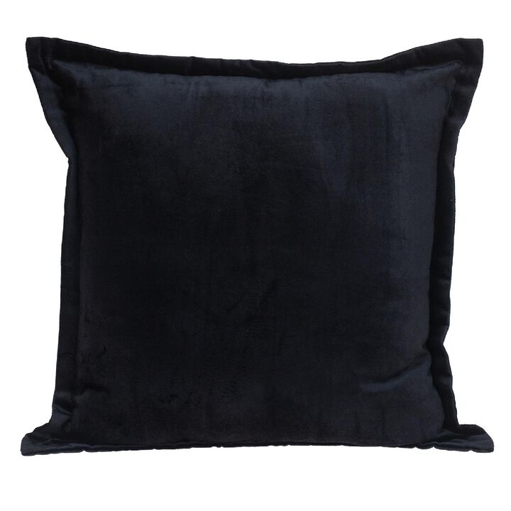 20" Black Transitional Throw Pillow