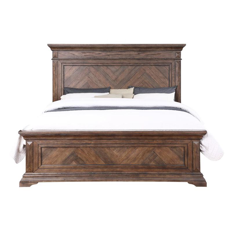 New Classic Furniture Furniture Mar Vista 5/0 Solid Wood Queen Bed in Brushed Walnut