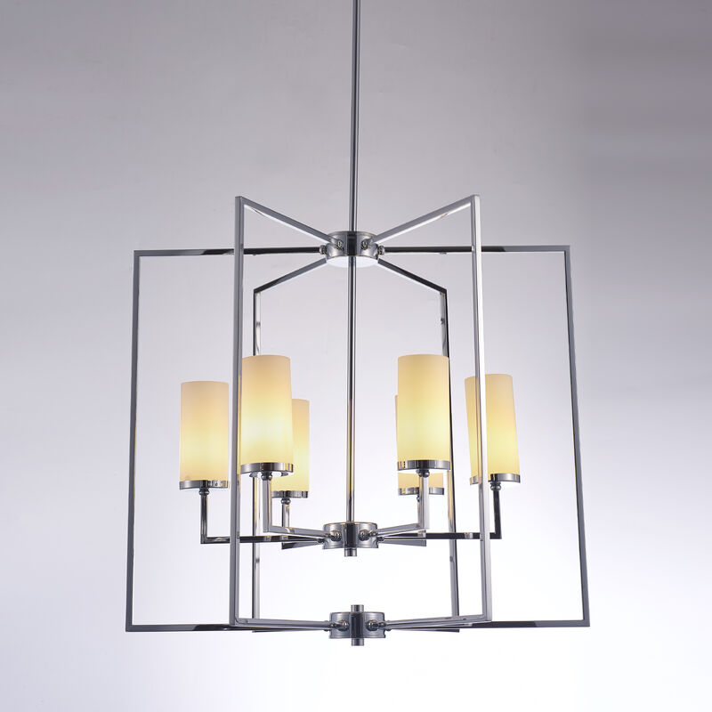 Pasargad Home Riva Collection Metal & Glass Chandelier Lights