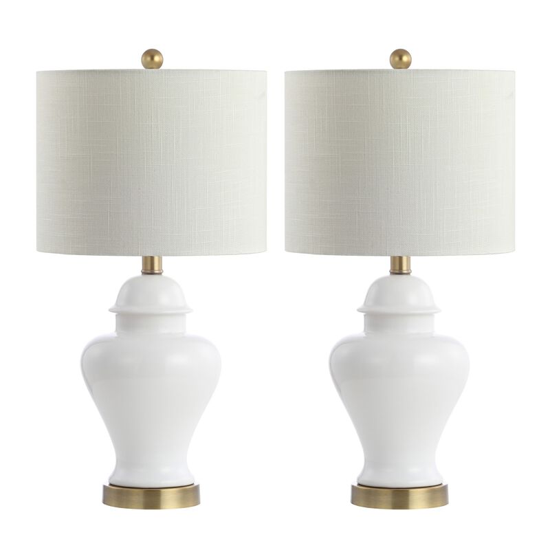 Qin Ceramiciron Classic Cottage LED Table Lamp (Set of 2)