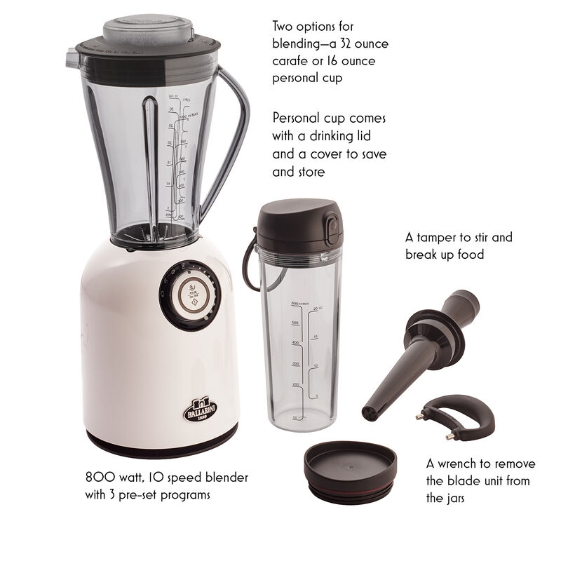 Ballarini Tesoro Countertop Blender - Ivory White