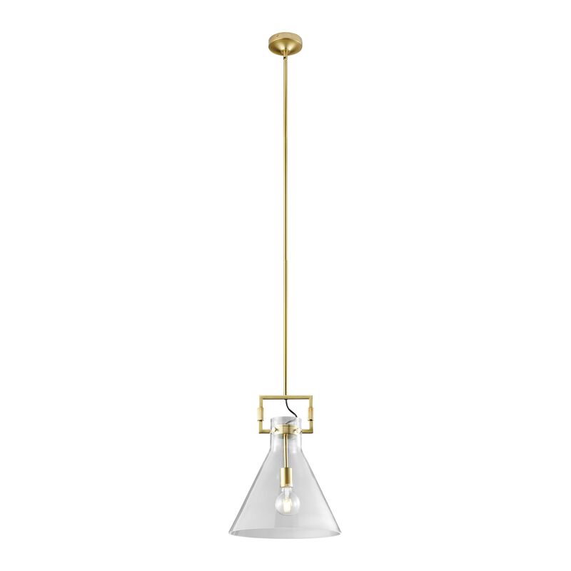 Helios Pendant Gold Metal and Acrylic LED Light