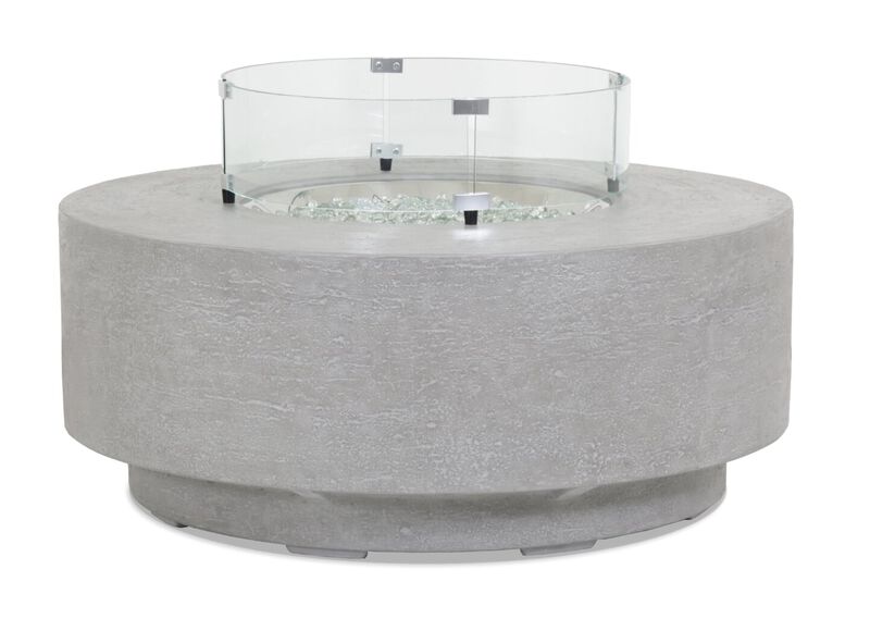 Gravelstone Round Fire Table w/ Glass Surround