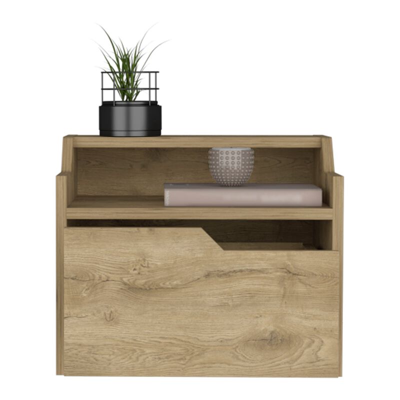 Floating Nightstand Chester, Bedroom, Macadamia