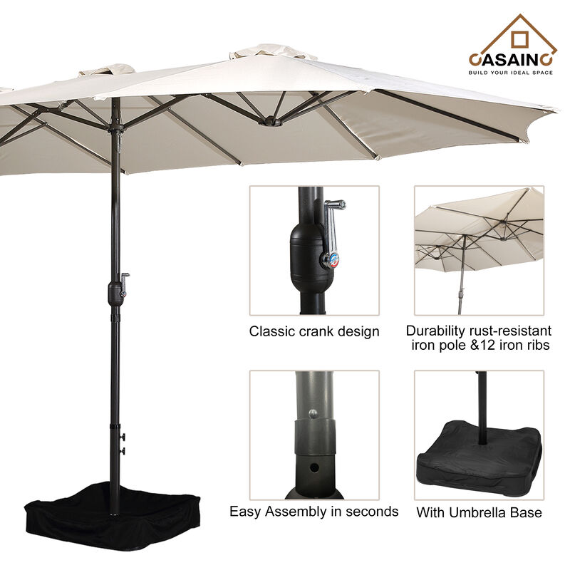 15ft Patio Maket Umbrella with base