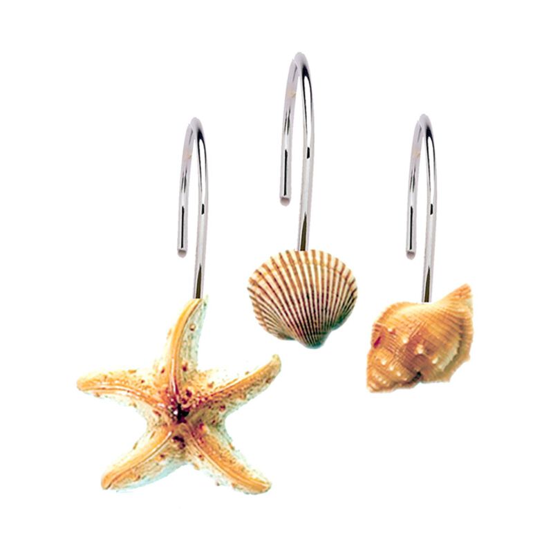 Carnation Home Fashions Home Decorative Scuba Jewels Resin Shower Curtain Hooks