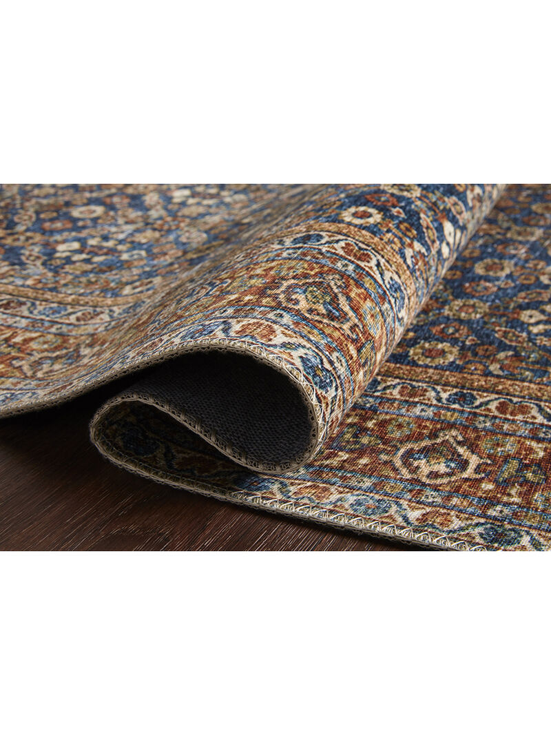 Layla LAY09 Cobalt Blue/Spice 3'6" x 5'6" Rug