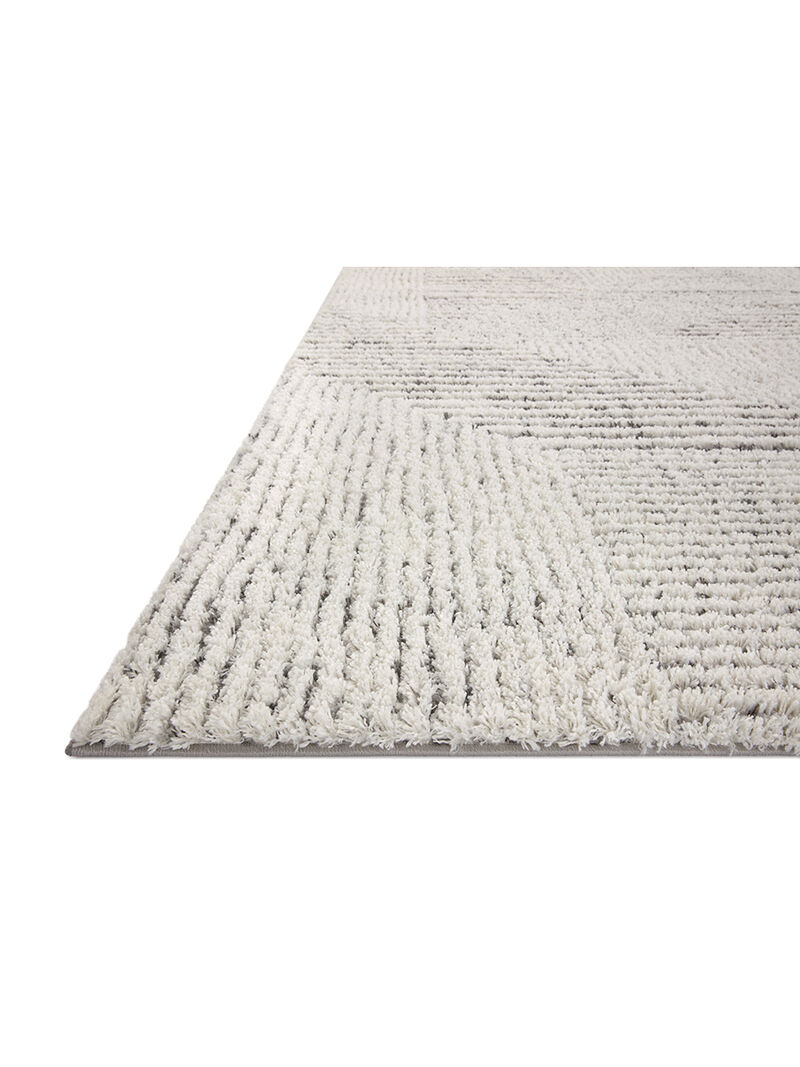 Levitt LEV02 Ivory/Grey 18" x 18" Sample Rug