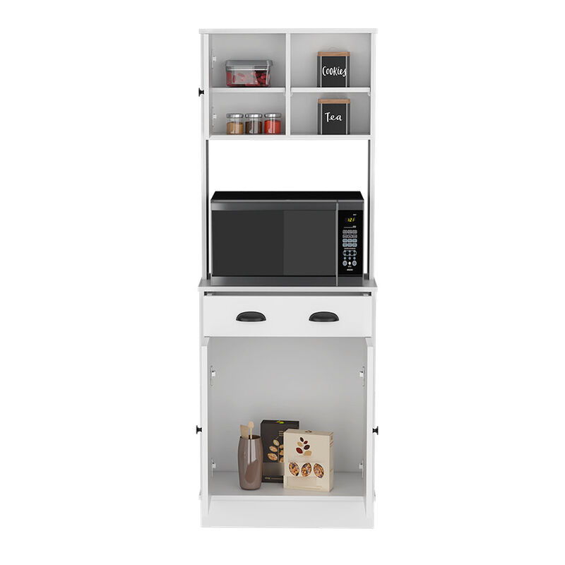 Microwave Storage Stand Arlington, Kitchen, White