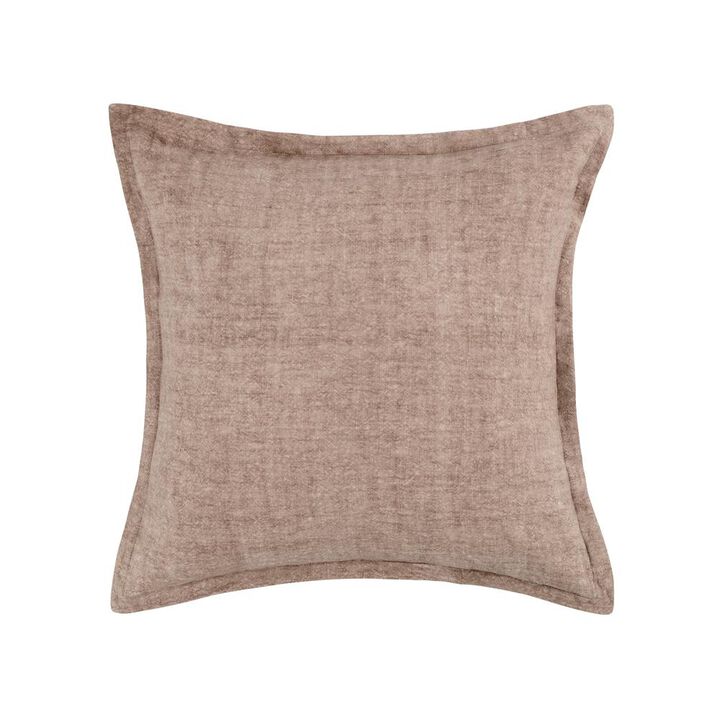 Kosas Home Amy 100% Linen 22 Square Throw Pillow in Penny Brown