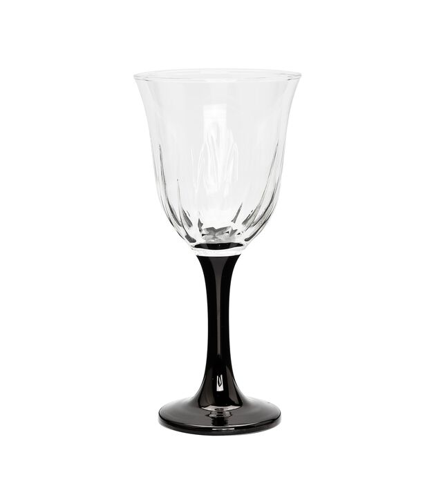 Set of 6 White Footed Water Glasses