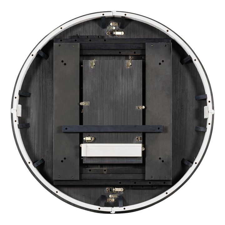 Retro Extendable Dining Table with 12" Leaf for Kitchen or Dining Room