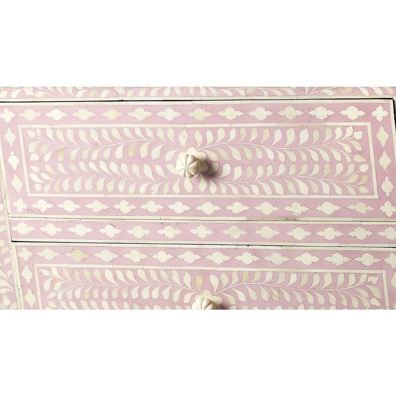 Pink Bone Accent Chest, Belen Kox