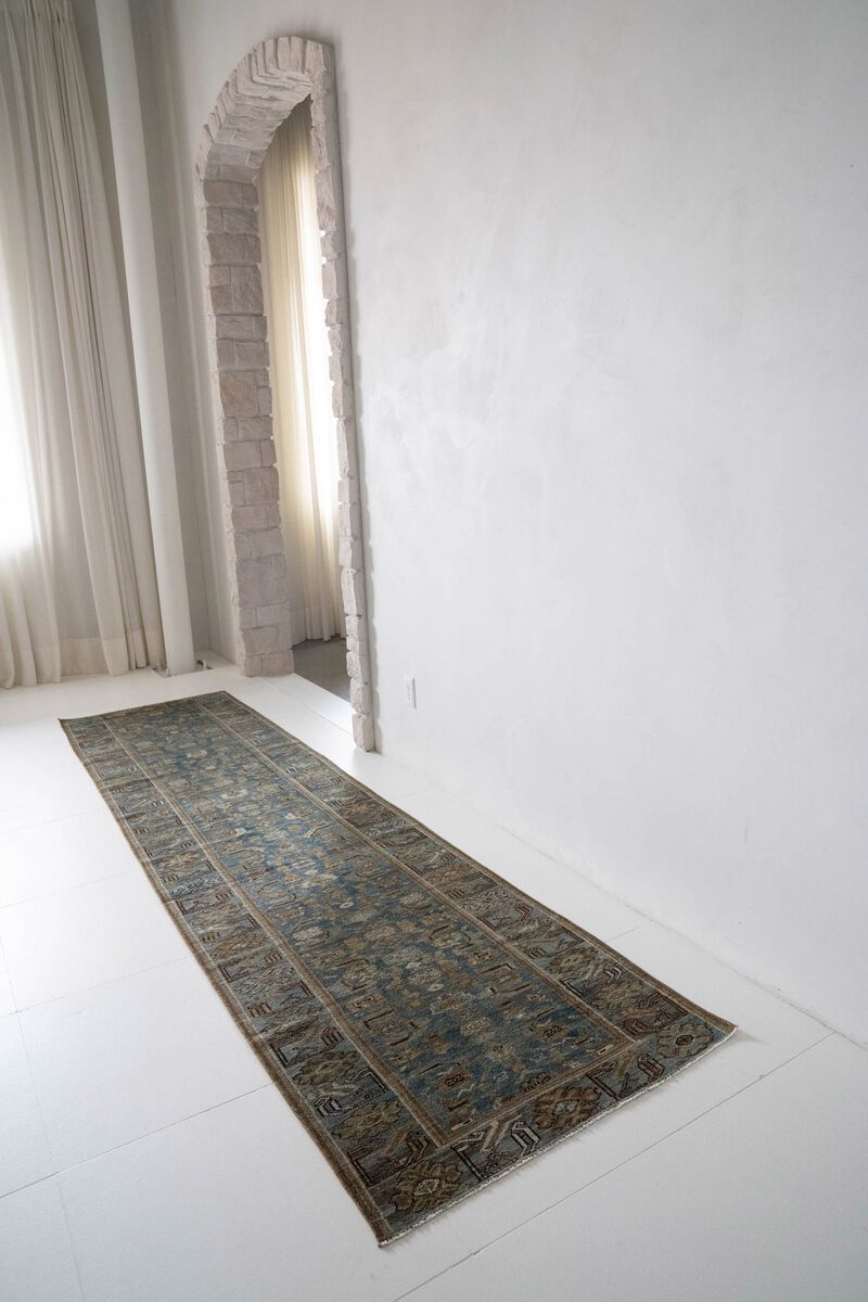 District Loom Vintage Malayer runner rug-Spruce