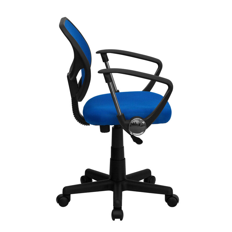 Neri Low Back   Mesh Swivel Task Office Chair with Curved Square Back and Arms