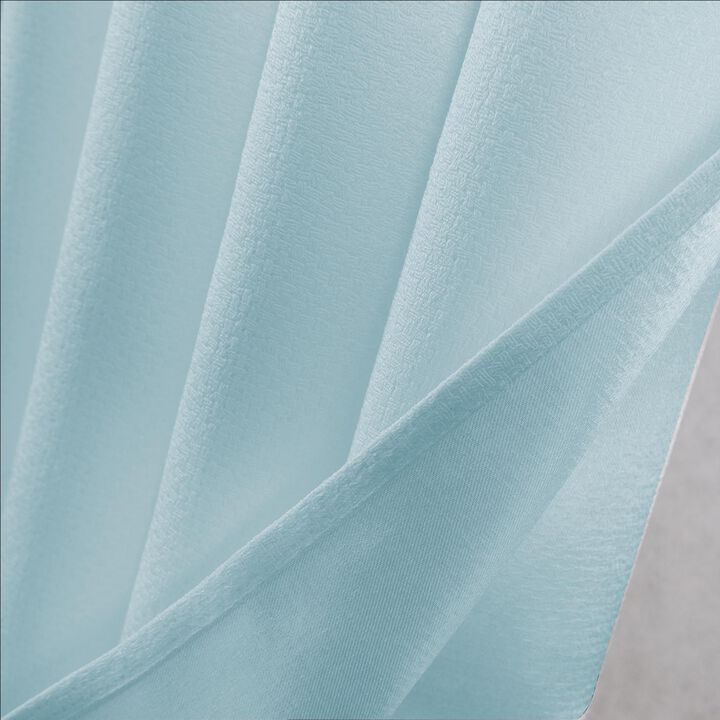 Lido Matte Embossed Blackout Grommet Curtain 38" x 95" Aqua by Rt Designers Collection