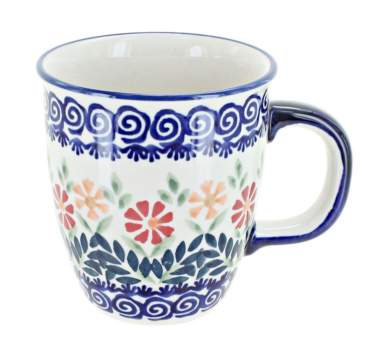 Blue Rose Polish Pottery Festive Fir Coffee Mug