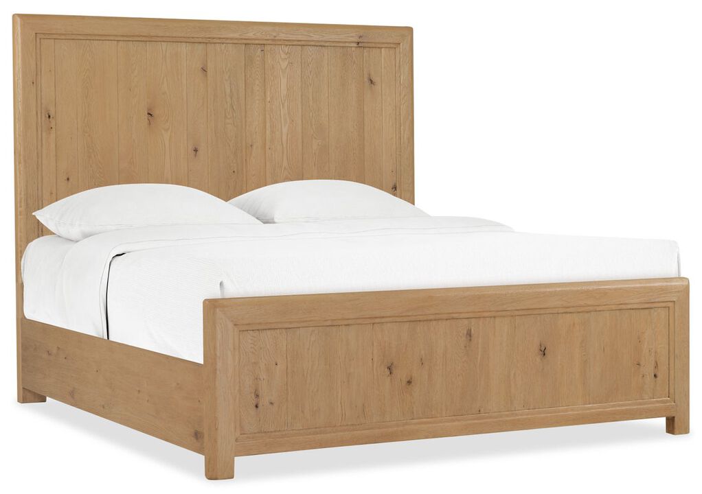 Driftwood Oak King Panel Bed