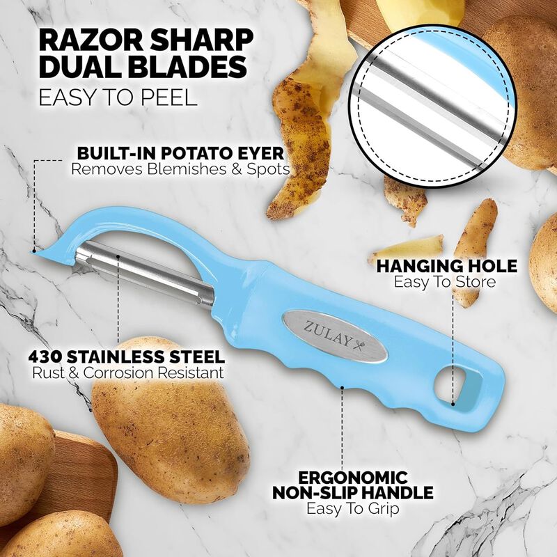Professional Vegetable Peeler with Built-in Stain Remover