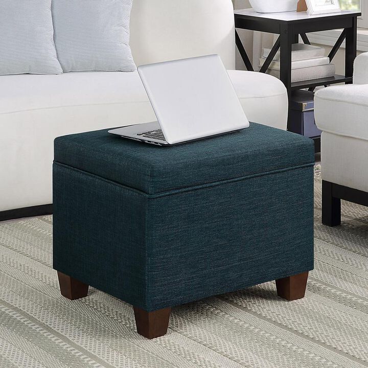 Convenience Concepts Madison Storage Ottoman, Blue