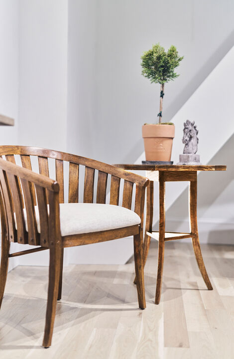 Country Walnut End Table