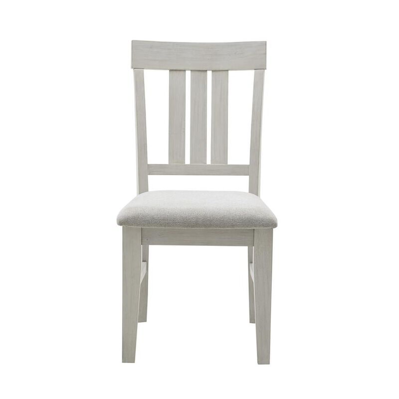 Belen Kox Dining Chair Set - White Wash Finish, Upholstered Seat, Belen Kox