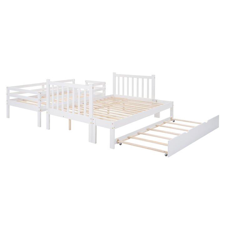 Twin Over Twin/Full Bunk Bed With Twin Size Trundle