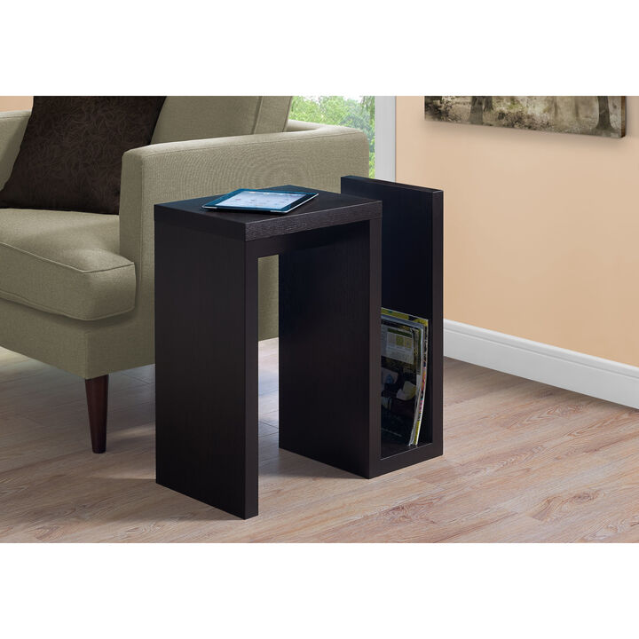 Monarch Specialties I 2089 Accent Table, Side, End, Narrow, Small, Living Room, Bedroom, Laminate, Brown, Contemporary, Modern