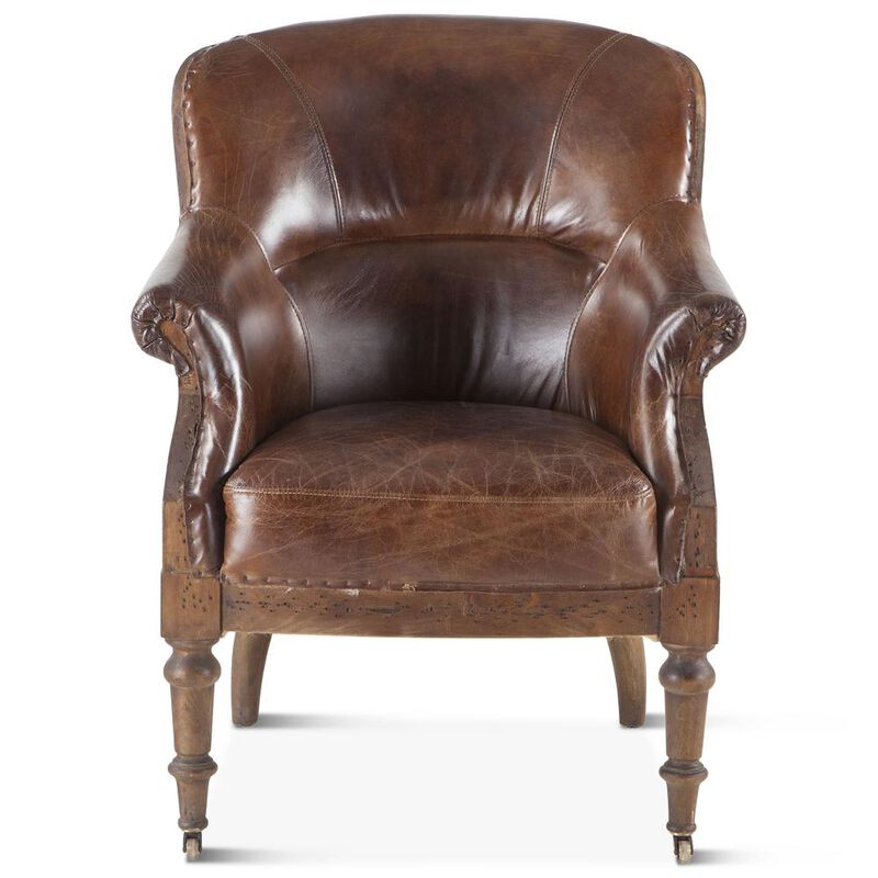 Belen Kox Armchair with Leather and Solid Wood Legs, Belen Kox