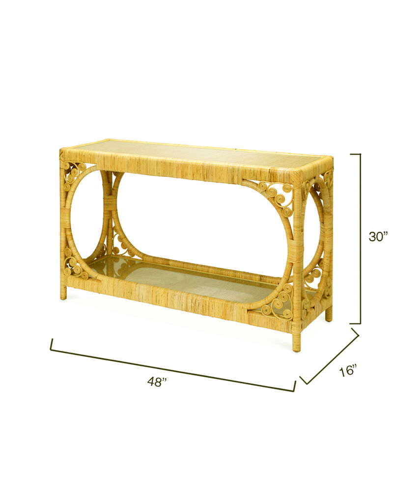 Primrose Rattan Console Table