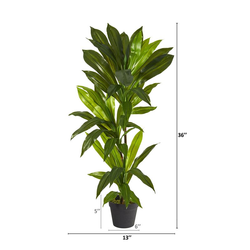 HomPlanti 3' Dracaena Artificial Plant (Real Touch)