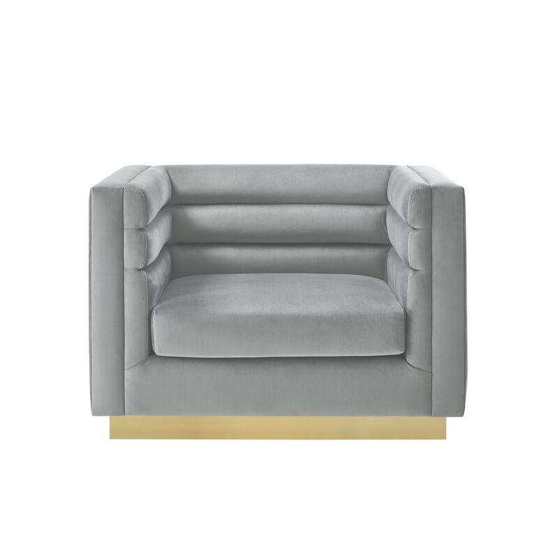 Inspired Home Eila Velvet Club Chair