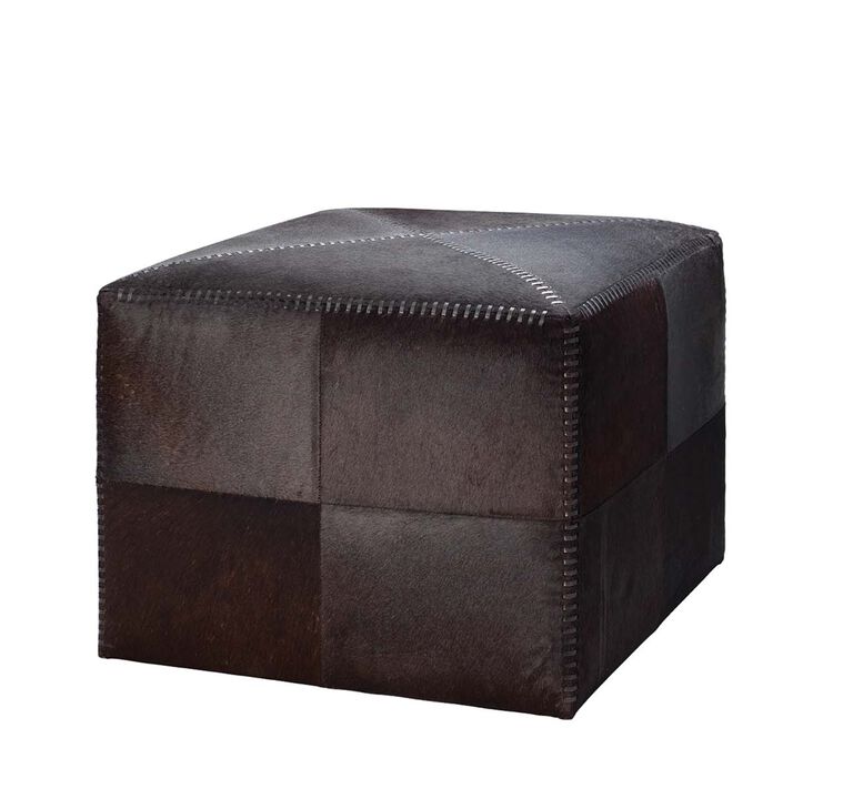 Espresso Large Hair on Hide Ottoman