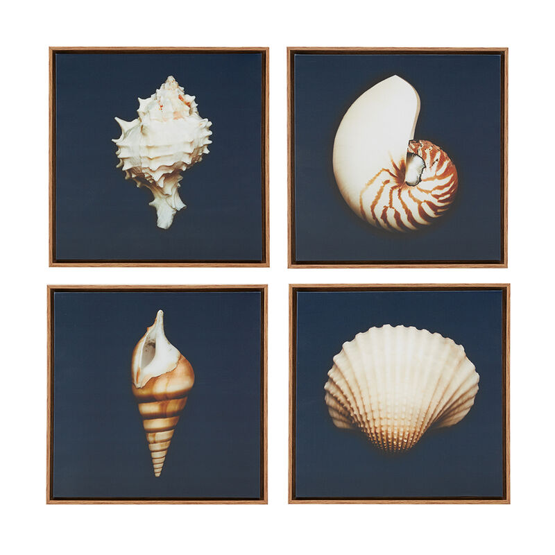 Gracie Mills Deangelo Artistic Quartet 4-Piece Framed Canvas Wall Art Set