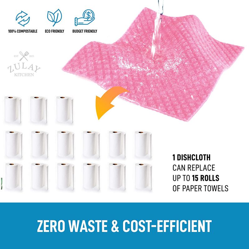 Bulk 6 Pack of No Odor Eco-Friendly Reusable Dish Cloths