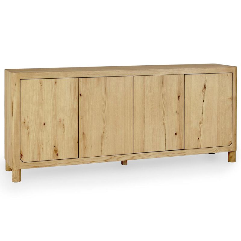 Belen Kox Natural Oak 4-Door Sideboard, Belen Kox