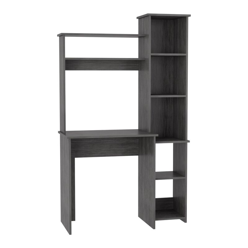 Versalles Writintg Desk, Two Superior Shelves, Bookshelf -Smokey Oak