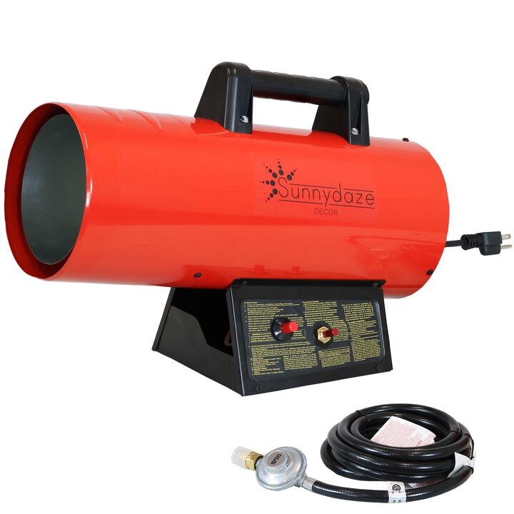 Sunnydaze 40,000 BTU Steel Forced Air Propane Heater with Auto Shut Off