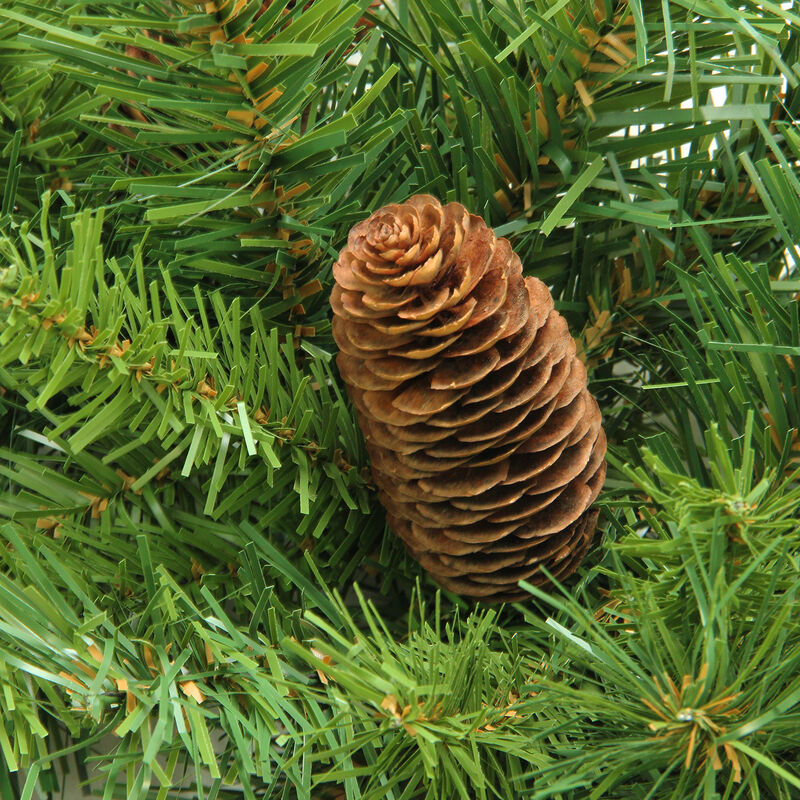 32" Green and Brown Pine Cones Artificial Christmas Swag - Unlit