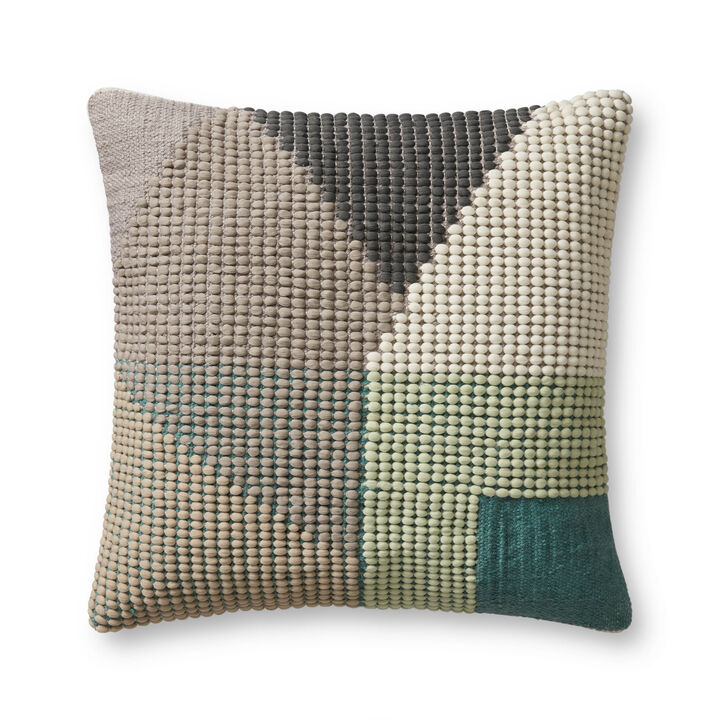 P0504 Teal/Multi 22"x22" Poly Pillow