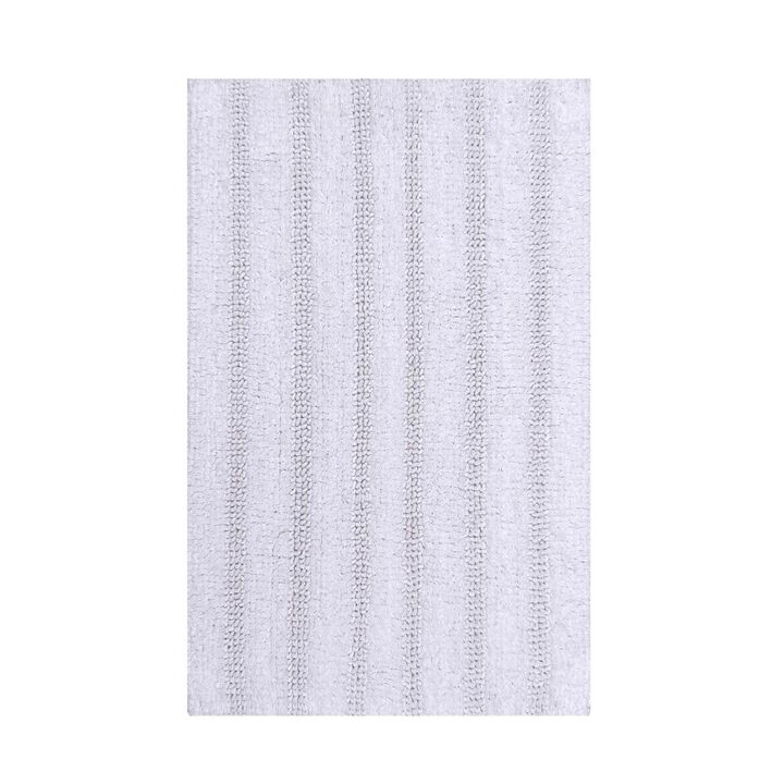 Knightsbridge Linear 220 GSF Reversible Bath Rug 21 x 34 - White