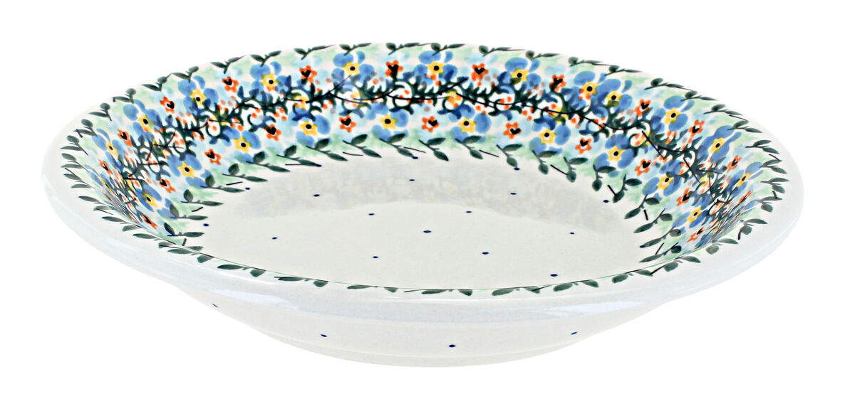 Blue Rose Polish Pottery Forever Rose Soup Plate